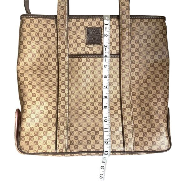 Vintage Liz Claiborne Y2K LC Logo Tote Bag Tan Brown With Umbrella Pocket - Picture 8 of 13